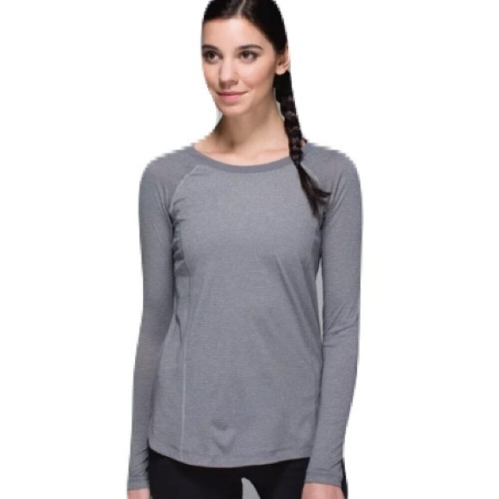 Lululemon Long Sleeve Shirt Thumb Holes Gray